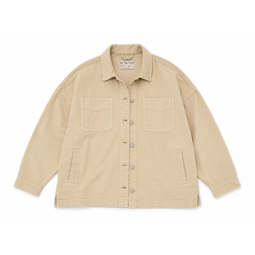 Free People Utility Jacket in Beige